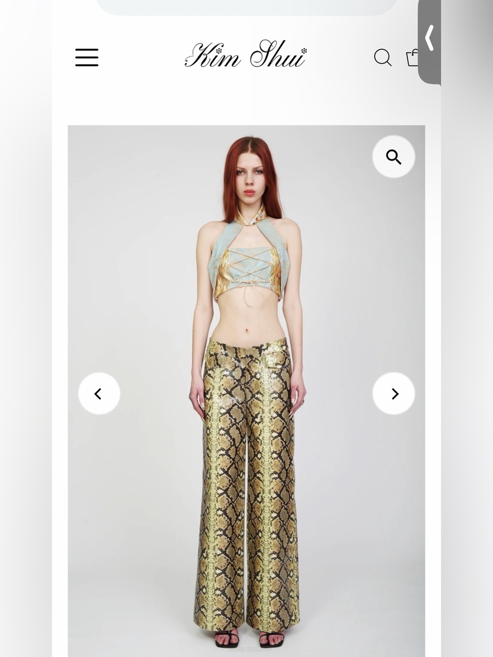Kim Shui qi pao top pants set xs